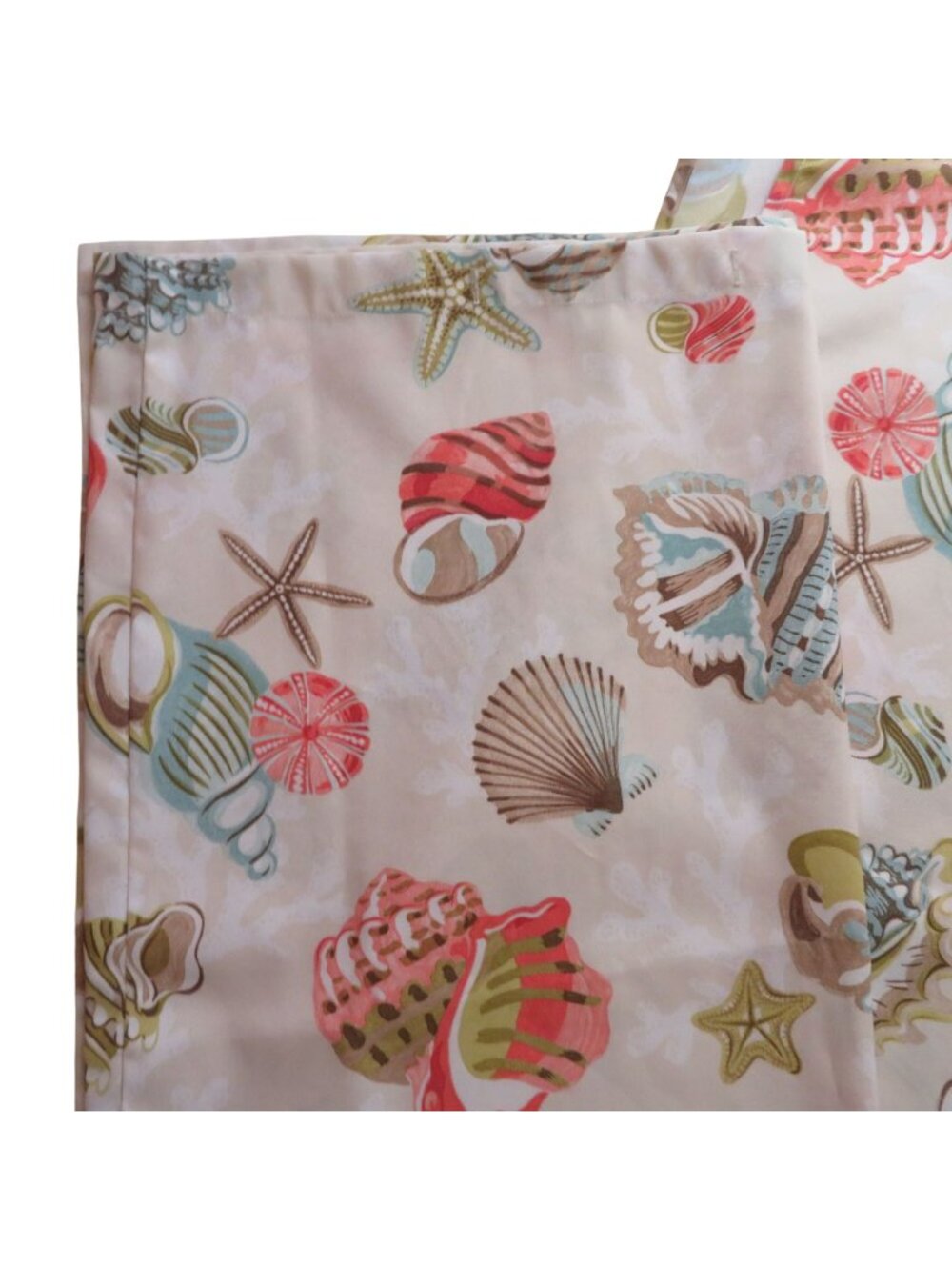 Kaufmann Coral Beach Fabric Shower Curtain Multicolor Shell Starfish Design